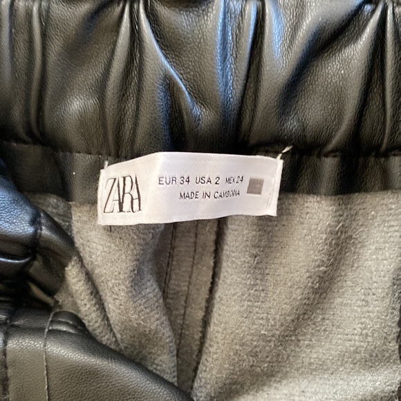 Zara Leather Paperbag Pants - Picture 6 of 6